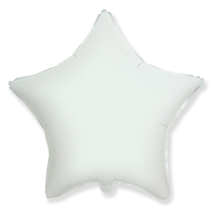Шар Звезда, Белый / White (в упаковке)