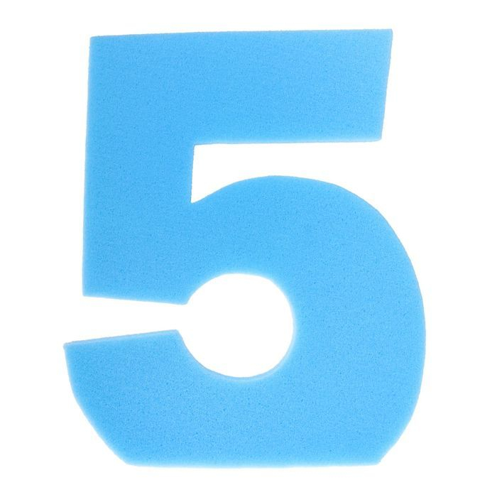 Цифра Неон Синяя "5" (поролон)